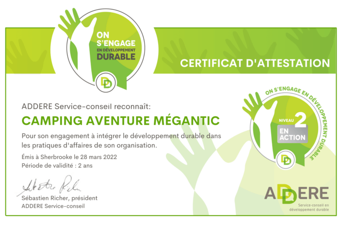 Certification en développement durable