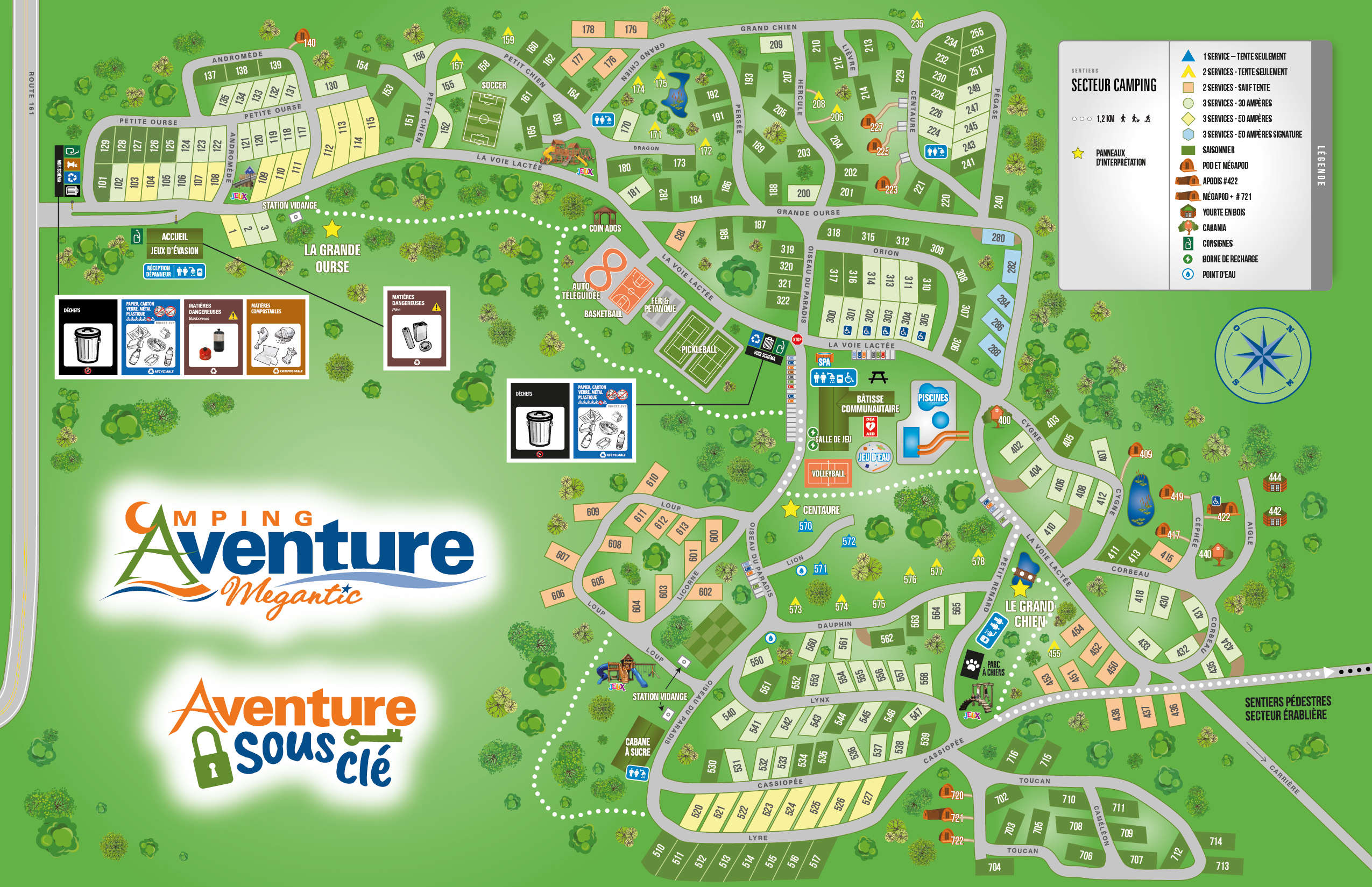 Plan du Camping Aventure Mégantic