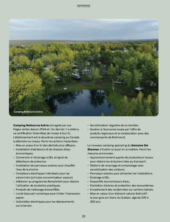Article Revue Camper - Camping Aventure Mégantic