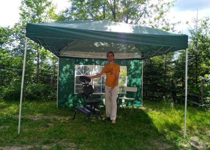 Massage sur chaise - Camping Aventure Mégantic