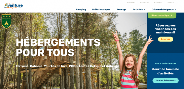 Nouveau site web du camping