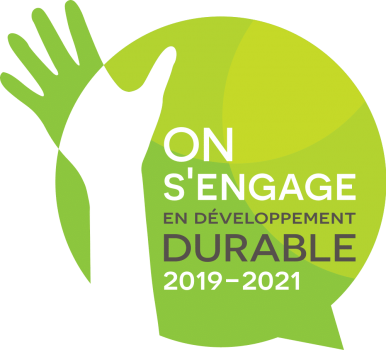 Logo On s’engage en développement durable Logo On s'engage en développement durable