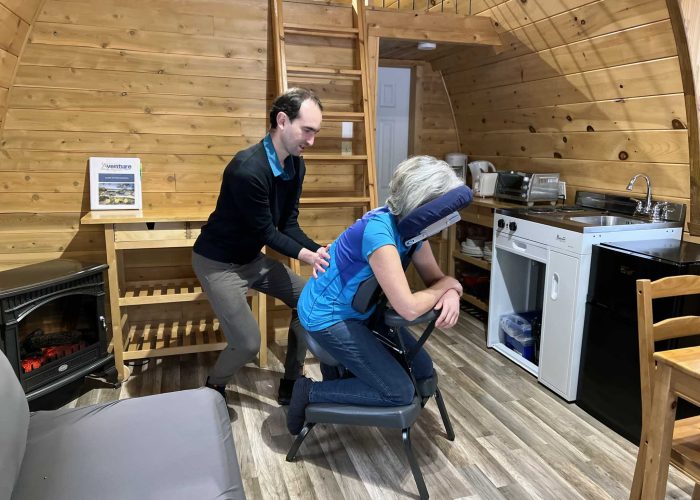 Massage sur chaise - Camping Aventure Mégantic