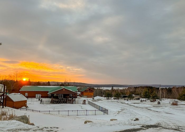 Vue panorama Hiver - Camping Aventure Mégantic